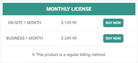 MONTHLY LICENSE INFORMATION