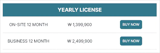 YEARLY LICENSE INFORMATION